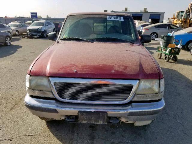 1FTZR15X1WTA64449 - 1998 FORD RANGER SUP RED photo 9