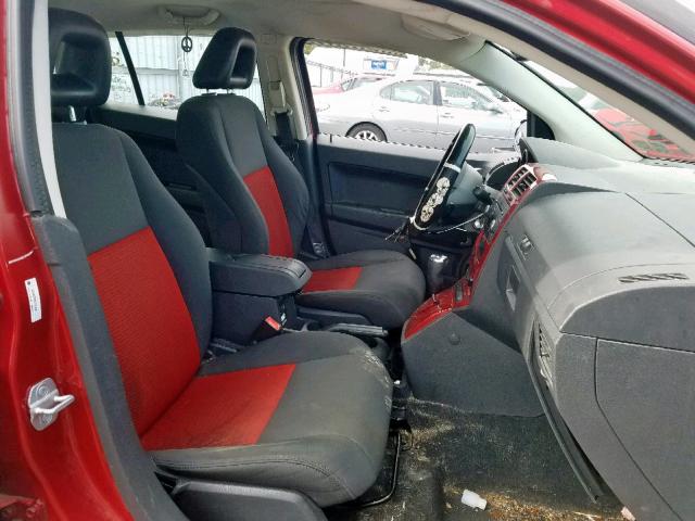 1B3HB48A69D183848 - 2009 DODGE CALIBER SX RED photo 5