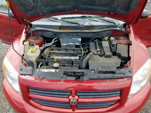 1B3HB48A69D183848 - 2009 DODGE CALIBER SX RED photo 7