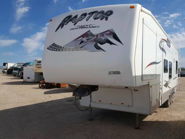 4YDF360377R802756 - 2007 KEYSTONE RAPTOR WHITE photo 2