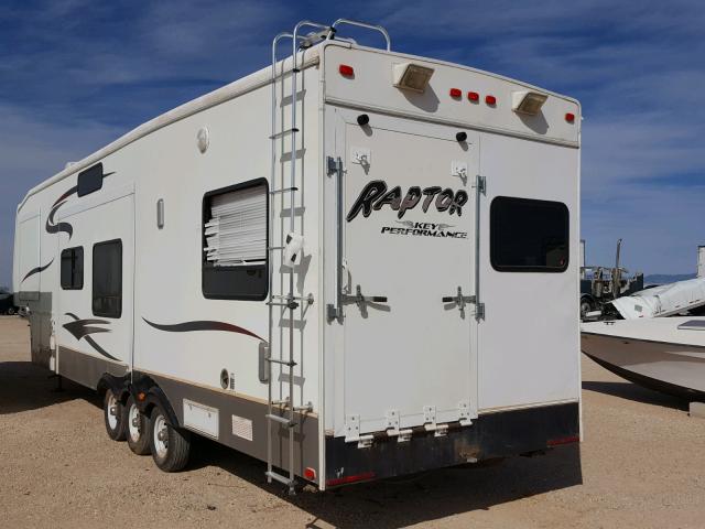 4YDF360377R802756 - 2007 KEYSTONE RAPTOR WHITE photo 3