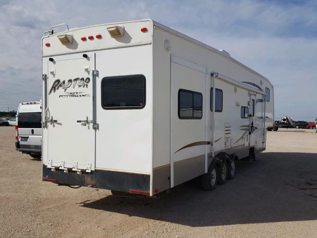 4YDF360377R802756 - 2007 KEYSTONE RAPTOR WHITE photo 4