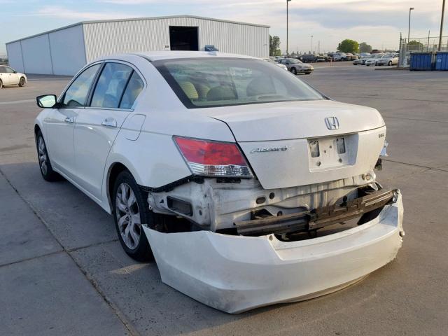 1HGCP36818A024399 - 2008 HONDA ACCORD EXL WHITE photo 3