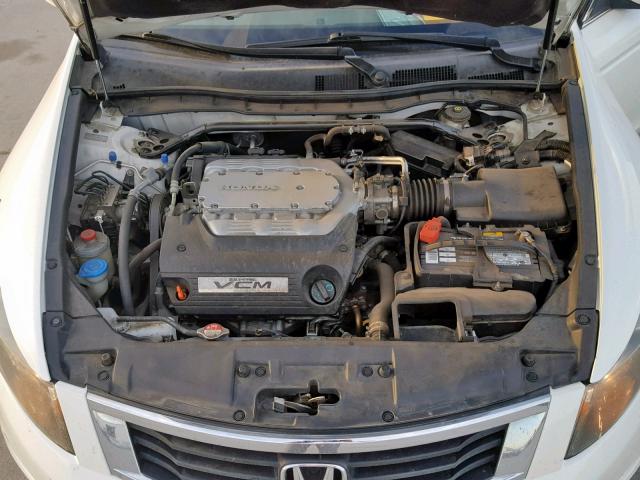 1HGCP36818A024399 - 2008 HONDA ACCORD EXL WHITE photo 7