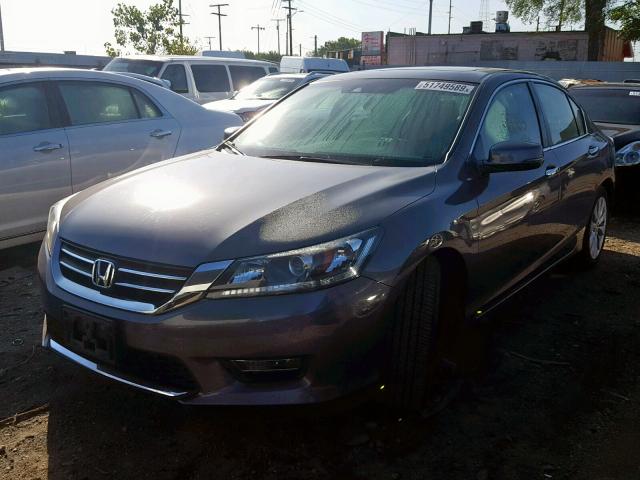 1HGCR2F8XDA277543 - 2013 HONDA ACCORD EXL GRAY photo 2