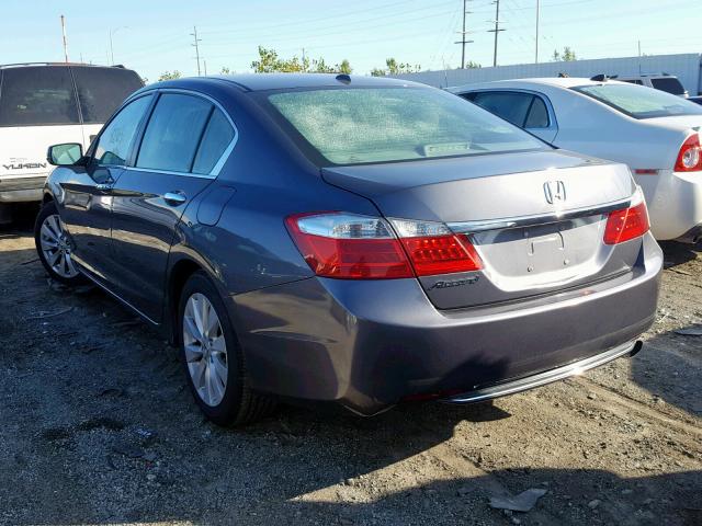 1HGCR2F8XDA277543 - 2013 HONDA ACCORD EXL GRAY photo 3