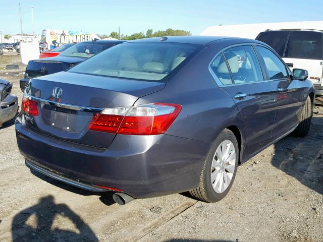 1HGCR2F8XDA277543 - 2013 HONDA ACCORD EXL GRAY photo 4