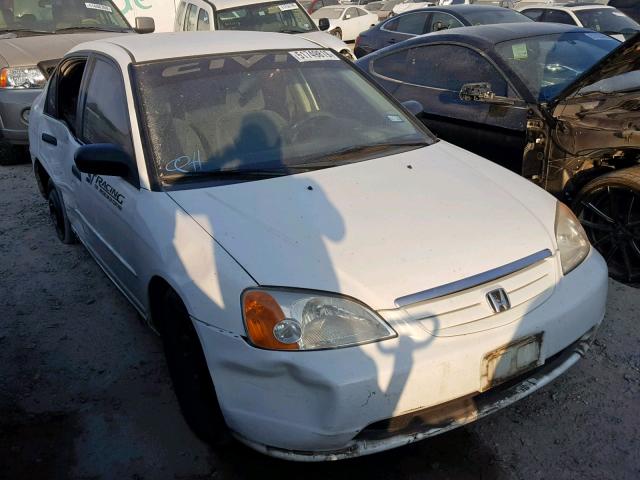 1HGES16501L034272 - 2001 HONDA CIVIC LX WHITE photo 1