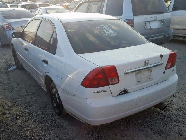 1HGES16501L034272 - 2001 HONDA CIVIC LX WHITE photo 3