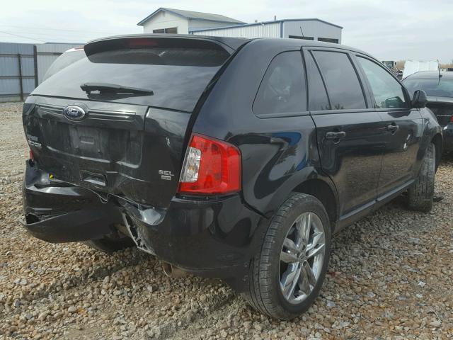 2FMDK4JC5DBE03578 - 2013 FORD EDGE SEL BLACK photo 4