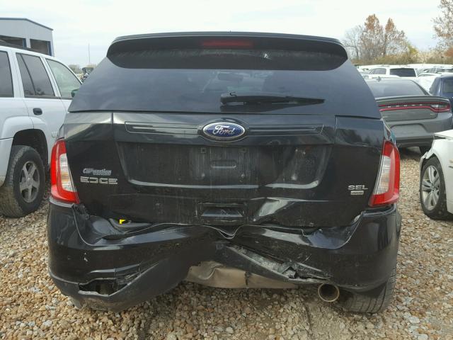 2FMDK4JC5DBE03578 - 2013 FORD EDGE SEL BLACK photo 9