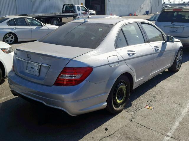 WDDGF4HB5DR275543 - 2013 MERCEDES-BENZ C 250 SILVER photo 4