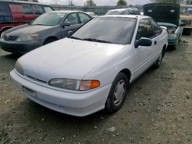 KMHVE22N7RU192465 - 1994 HYUNDAI SCOUPE WHITE photo 2