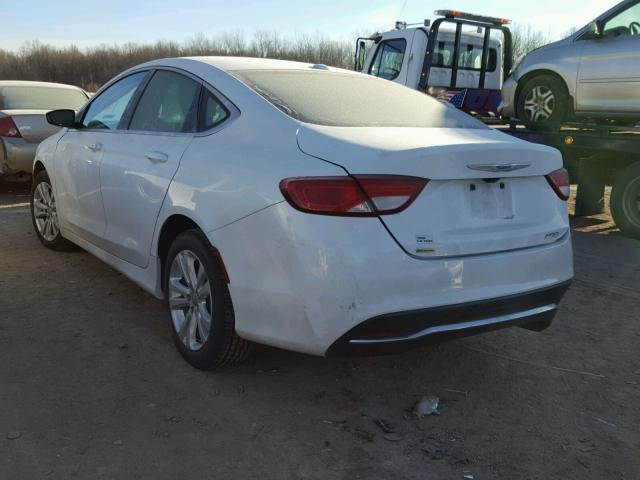 1C3CCCAB9FN594142 - 2015 CHRYSLER 200 LIMITE WHITE photo 3