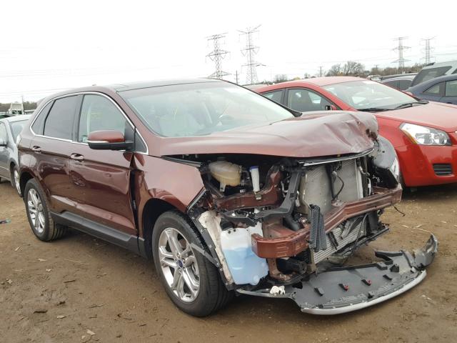 2FMTK3K95FBC06003 - 2015 FORD EDGE TITAN MAROON photo 1