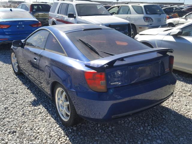 JTDDY32T0Y0016682 - 2000 TOYOTA CELICA GT- BLUE photo 3