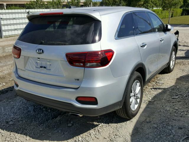 5XYPG4A5XKG484171 - 2019 KIA SORENTO LX SILVER photo 4