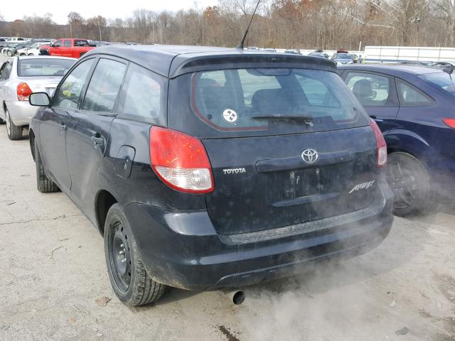 2T1KR32E53C075540 - 2003 TOYOTA MATRIX XR BLACK photo 3