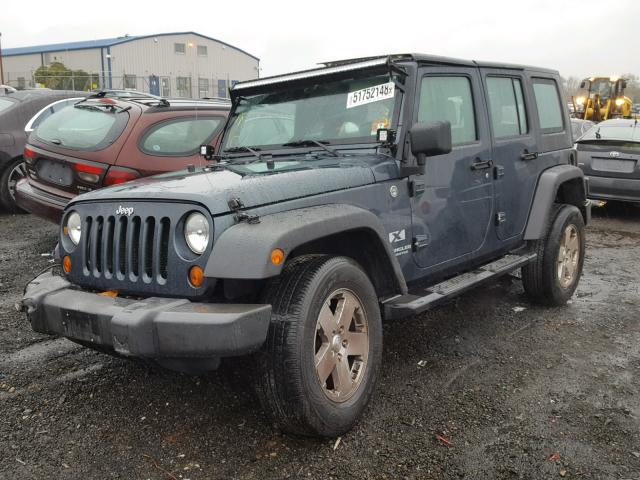 1J4GA39197L168103 - 2007 JEEP WRANGLER X BLUE photo 2