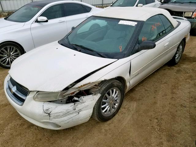 3C3EL55H6VT599736 - 1997 CHRYSLER SEBRING JX WHITE photo 2