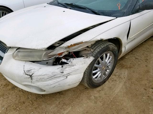 3C3EL55H6VT599736 - 1997 CHRYSLER SEBRING JX WHITE photo 9