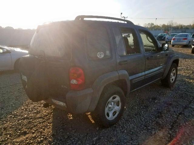 1J4GL48K04W170763 - 2004 JEEP LIBERTY SP BLUE photo 4