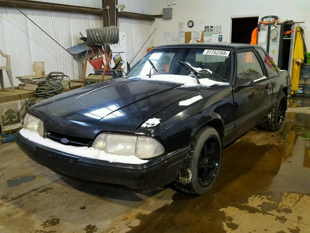 1FACP40EXNF156374 - 1992 FORD MUSTANG LX BLACK photo 2