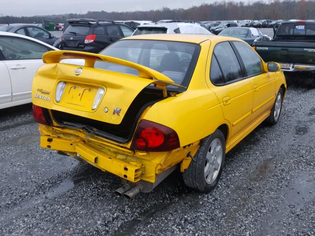 3N1AB51D44L729160 - 2004 NISSAN SENTRA SE- YELLOW photo 4