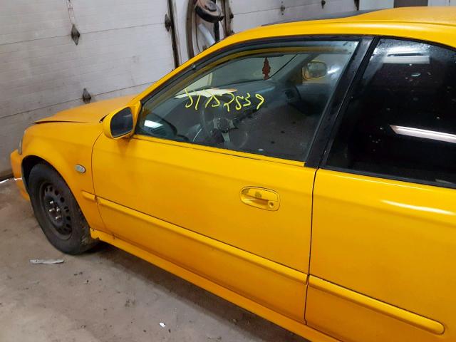 1HGEJ8140TL058259 - 1996 HONDA CIVIC EX YELLOW photo 10