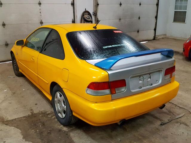 1HGEJ8140TL058259 - 1996 HONDA CIVIC EX YELLOW photo 3