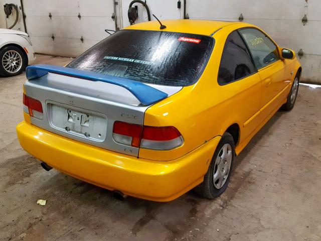 1HGEJ8140TL058259 - 1996 HONDA CIVIC EX YELLOW photo 4