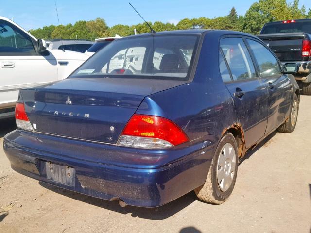 JA3AJ26E92U006342 - 2002 MITSUBISHI LANCER ES BLUE photo 4