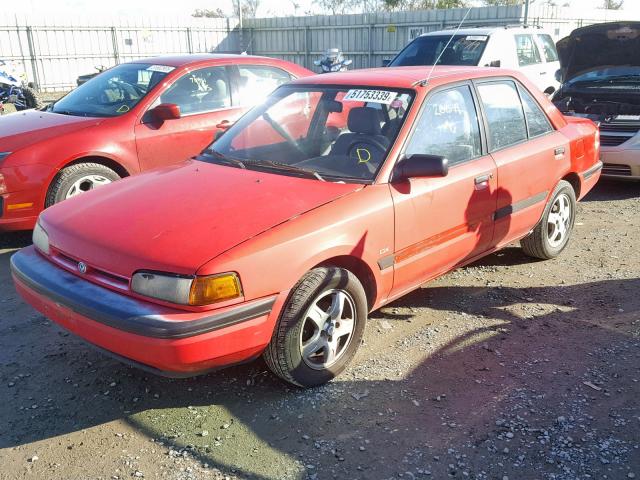 JM1BG2243R0809165 - 1994 MAZDA PROTEGE DX RED photo 2