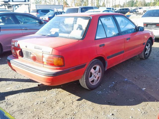 JM1BG2243R0809165 - 1994 MAZDA PROTEGE DX RED photo 4