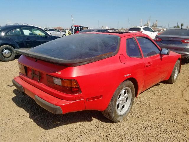 WP0AA0942GN454058 - 1986 PORSCHE 944 RED photo 4