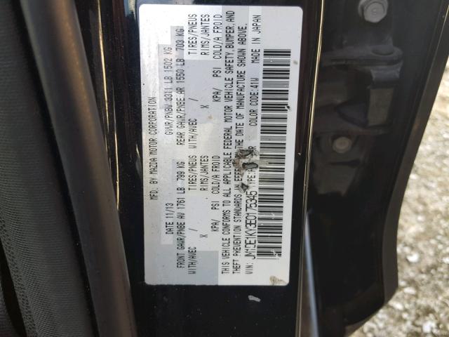 JM1DE1KY3E0175345 - 2014 MAZDA MAZDA2 SPO BLACK photo 10