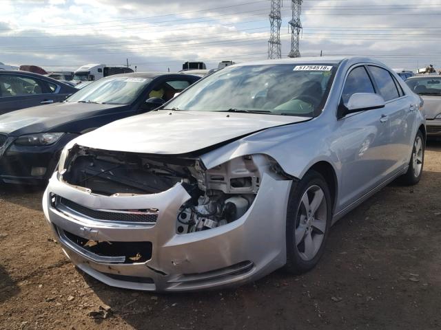 1G1ZC5EU2BF195437 - 2011 CHEVROLET MALIBU 1LT SILVER photo 2