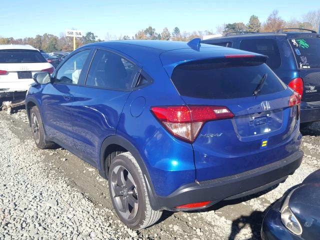 3CZRU5H51JM722997 - 2018 HONDA HR-V EX BLUE photo 3