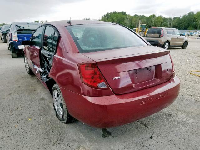 1G8AJ55F86Z165840 - 2006 SATURN ION LEVEL BURGUNDY photo 3