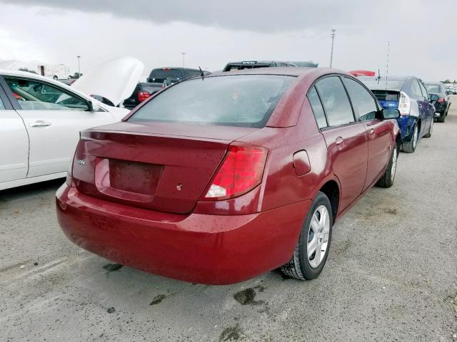 1G8AJ55F86Z165840 - 2006 SATURN ION LEVEL BURGUNDY photo 4