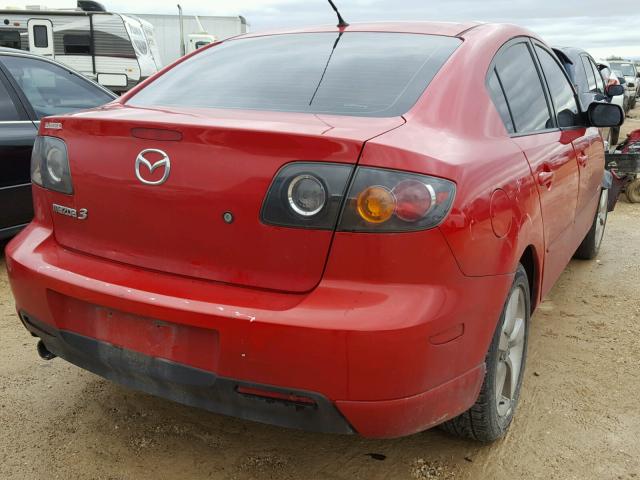 JM1BK323X61486573 - 2006 MAZDA 3 S RED photo 4