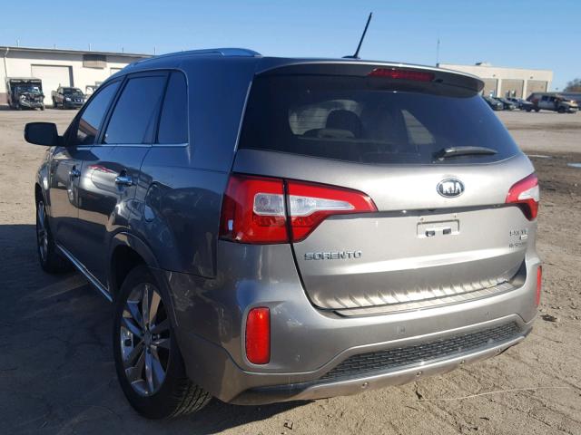 5XYKW4A79EG504347 - 2014 KIA SORENTO SX CHARCOAL photo 3