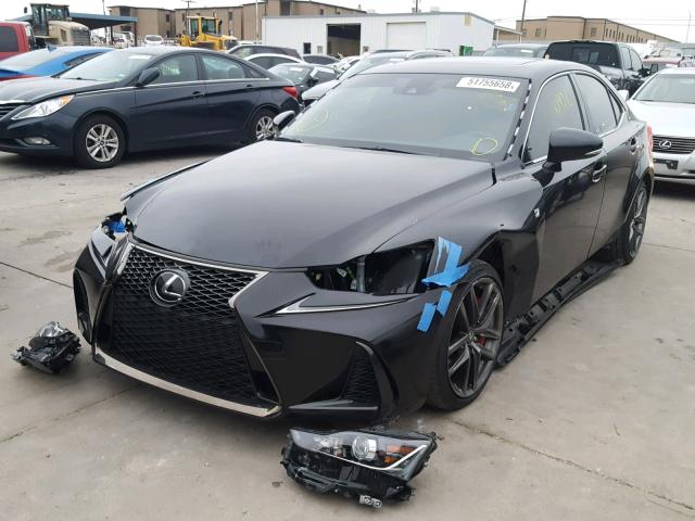 JTHBA1D23H5051027 - 2017 LEXUS IS 200T BLACK photo 2