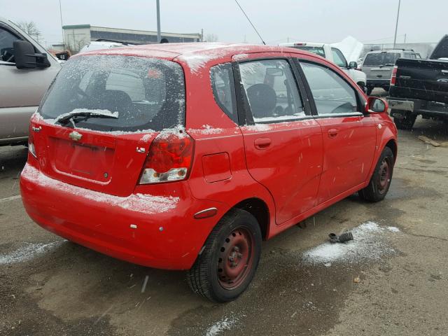 KL1TD66698B119978 - 2008 CHEVROLET AVEO BASE Qırmızı foto 4