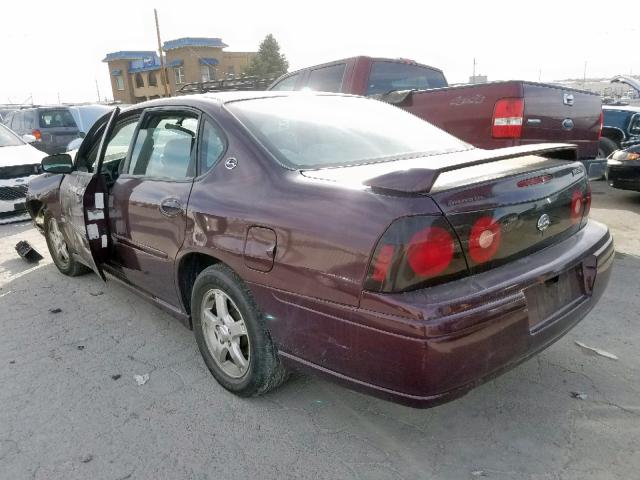 2G1WH52K649394204 - 2004 CHEVROLET IMPALA LS MAROON photo 3