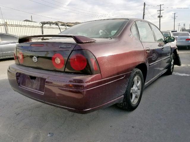 2G1WH52K649394204 - 2004 CHEVROLET IMPALA LS MAROON photo 4