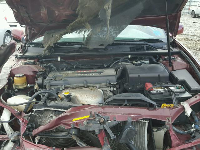 4T1BE32KX2U050793 - 2002 TOYOTA CAMRY LE RED photo 7