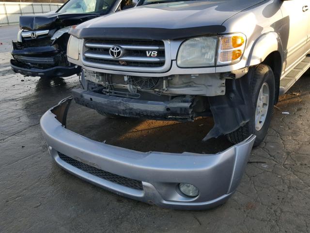 5TDBT48A51S044384 - 2001 TOYOTA SEQUOIA LI SILVER photo 9