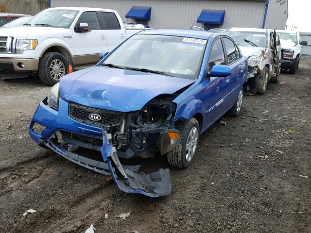 KNADH4A37A6666892 - 2010 KIA RIO LX BLUE photo 2