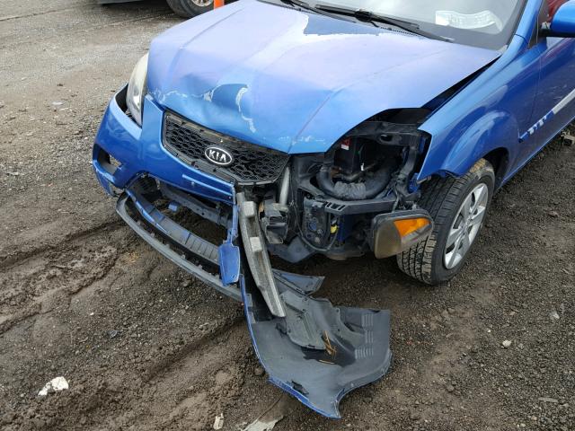 KNADH4A37A6666892 - 2010 KIA RIO LX BLUE photo 9